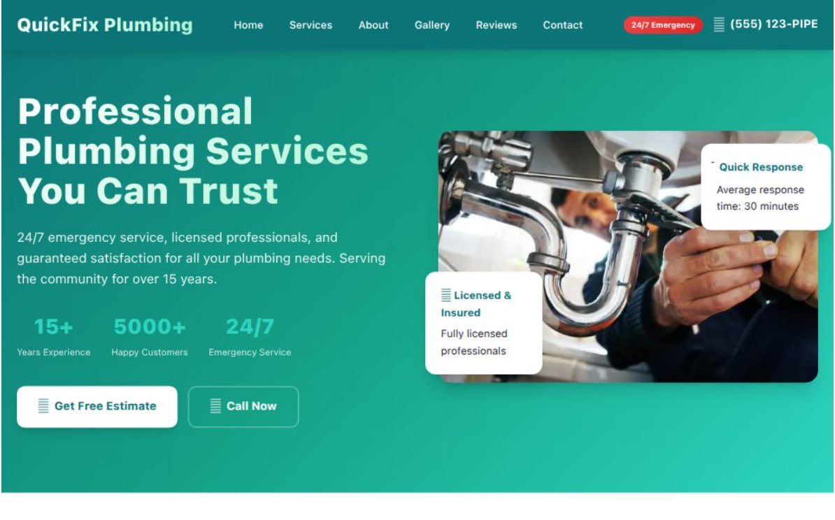 Joe's Plumbing Website